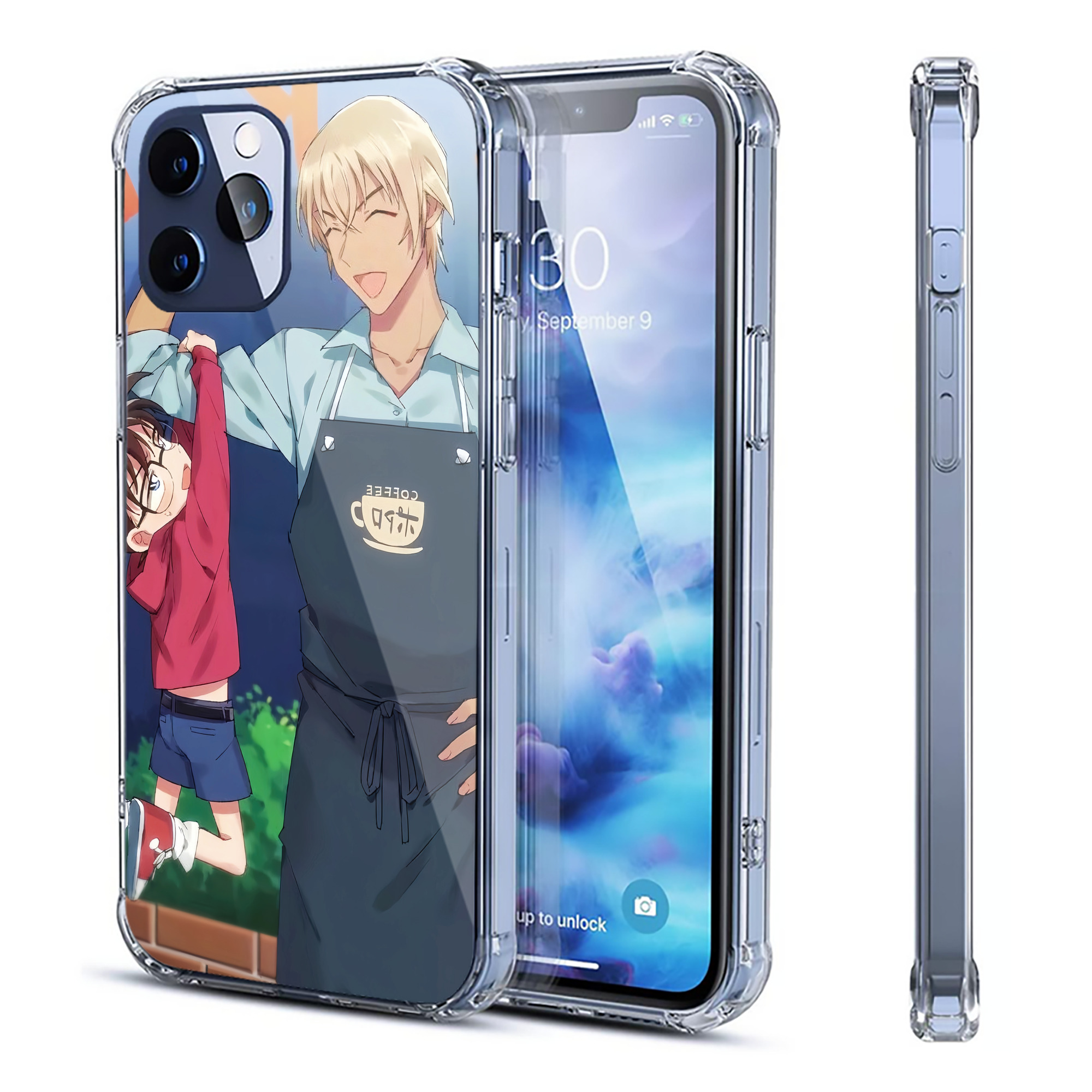 （画像用） 名探偵コナン Detective Conan 【iPhone 12シリーズ対応】透明スマホケース（クリアソフトケース）